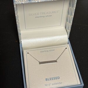 Silver Treasures 925 "Blessed" Necklace NWT